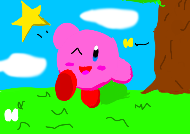 クリアした後のカービィ