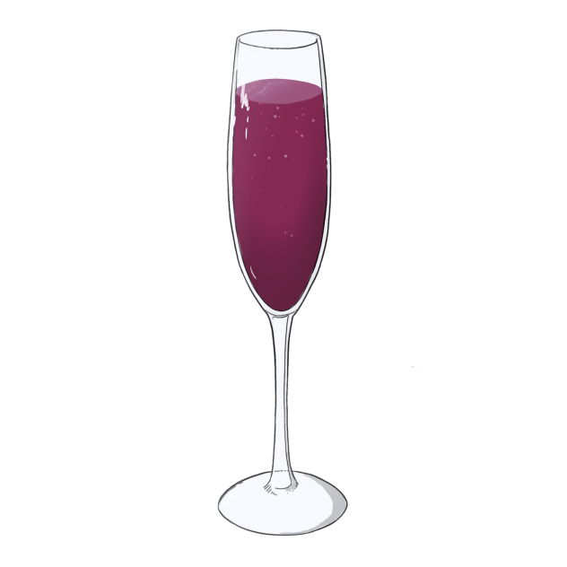 Glass with Grape Juice