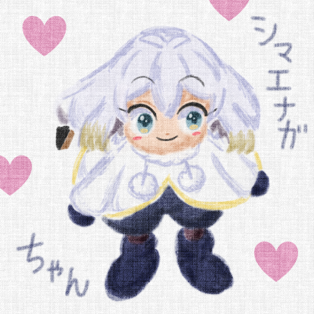水彩ぽいエナガちゃん