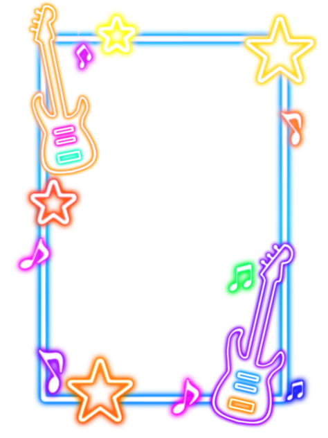 Music neon frame