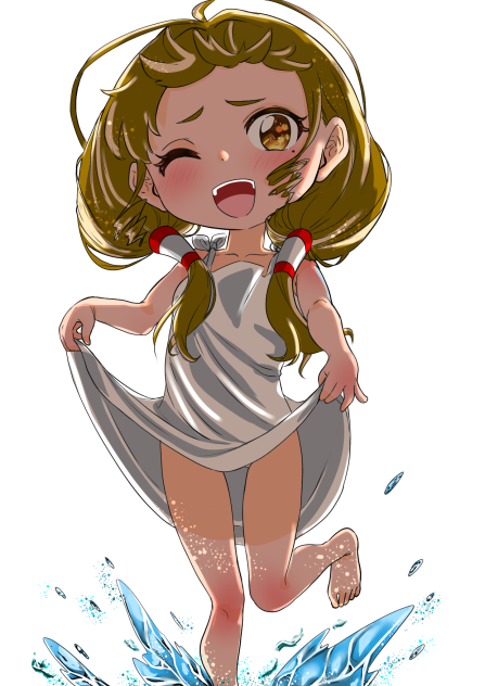 水遊びの幼女