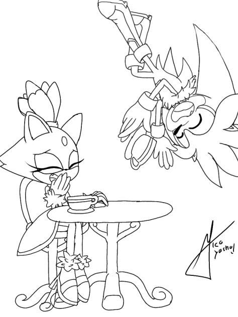 silvaze's coffee time (coloring Page)