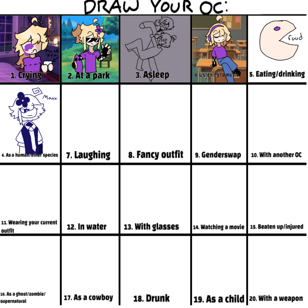 Draw your oc as... pt 5 and 6