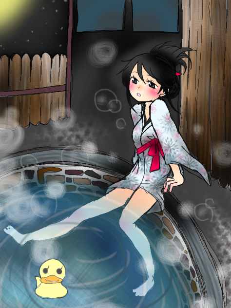 湯けむり露天