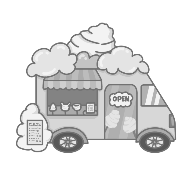 Grayscale cotton candy truck ibisPaint