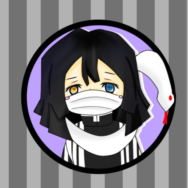 伊黒小芭内描いてみた