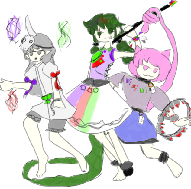 東方獣王園 (cover character concepts colored) - ibisPaint