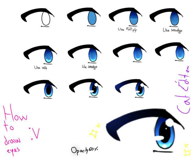 How to draw eye xv ☆♡☆♡☆