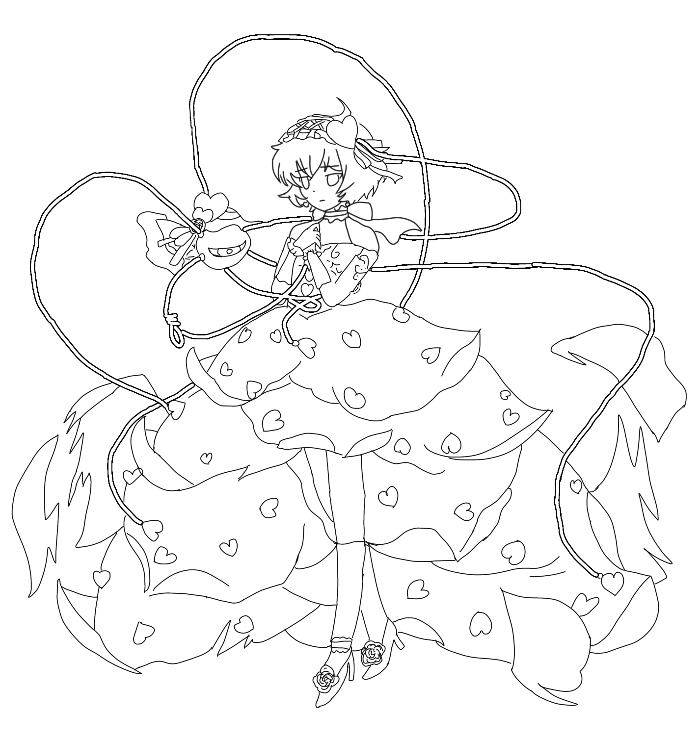 折れた鍵束の棄てられし心 線画 - ibisPaint