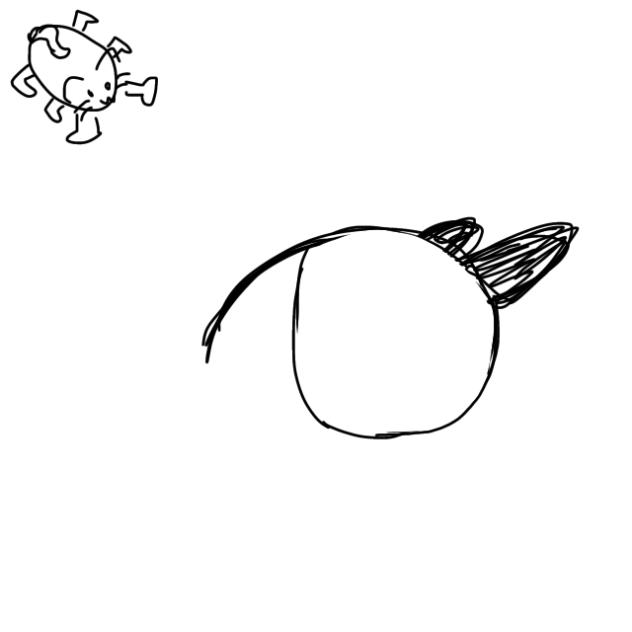 Blinking eye with a goofy cat