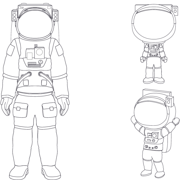 宇宙服(線画)