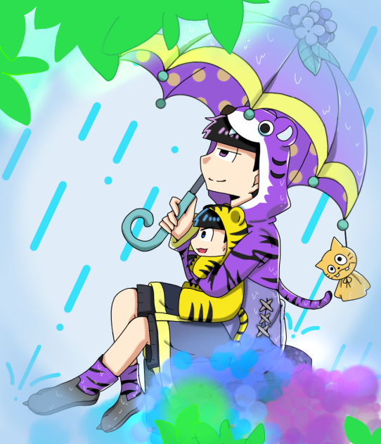 虎の雨宿り