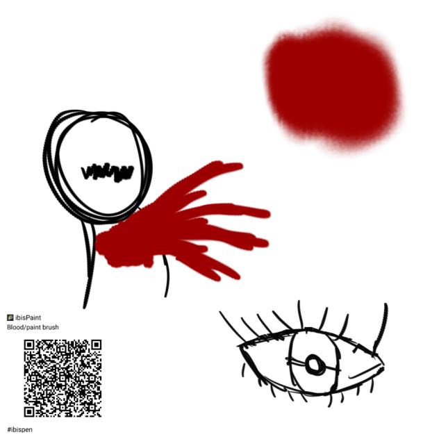 blood or paint brush