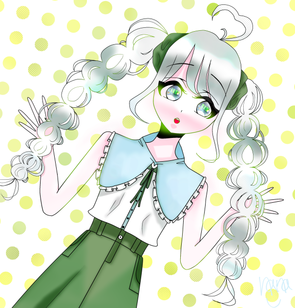 ひなたちゃんとの描き合い！お題「すずらん」