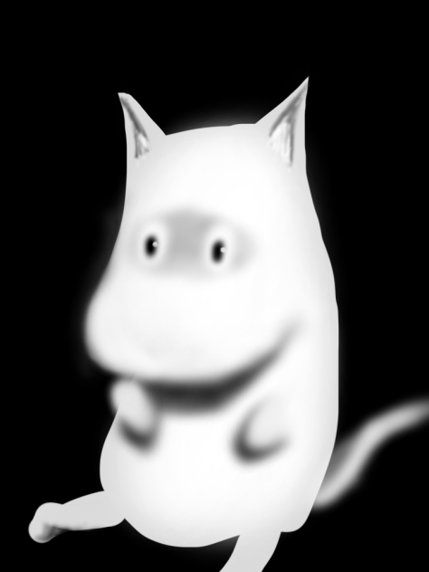 資料を見ないでムーミンを描いてみた。