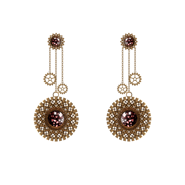 Steampunk earrings (a)