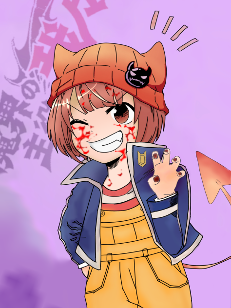 魔主役 シャオロン（のみ）+血のり的な何か「トリックオアトリート