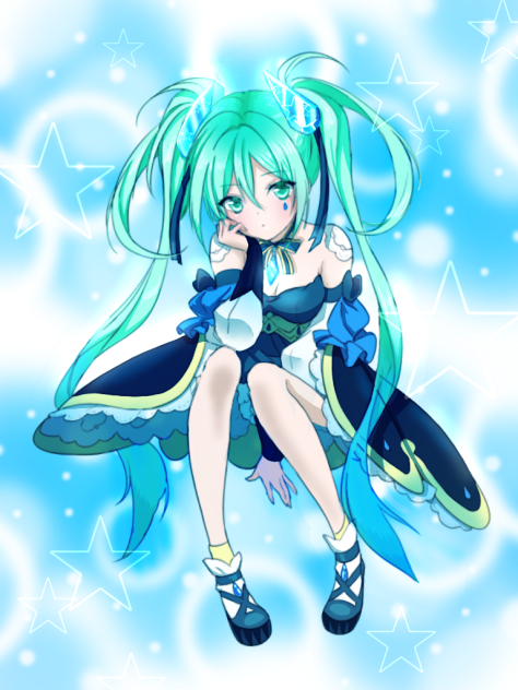 線画、塗らせて頂きました（7）初音ミク