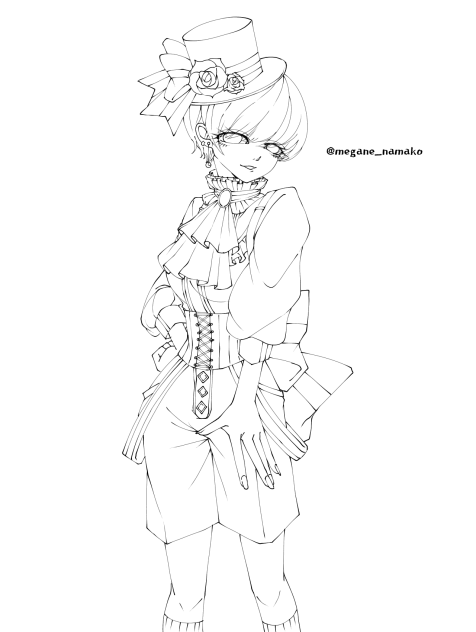 ボーイッシュ@線画