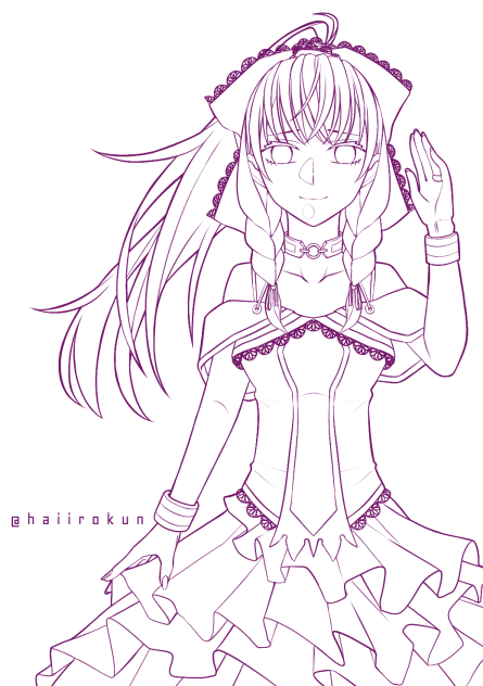 オリキャラ２１（塗り絵）