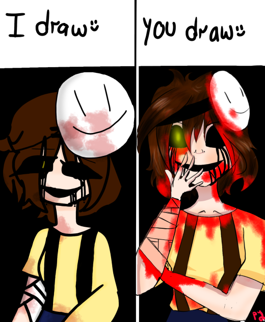 I draw you draw. 私はあなたが描く