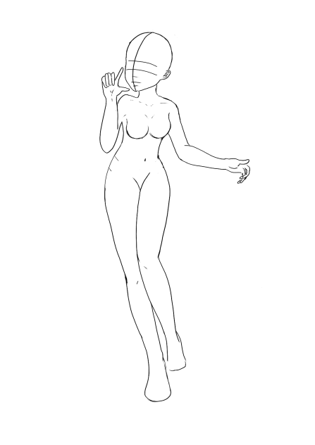 Girl dynamic pose casual BASE