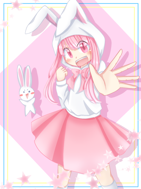 ふわもこうさぎちゃん　描かせていただきました！