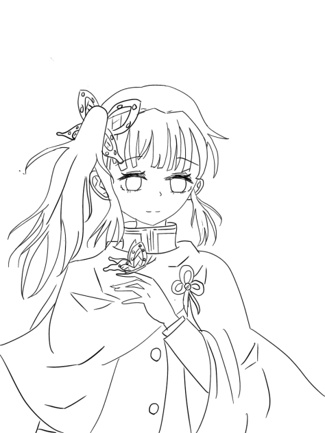 蝶とカナヲ線画