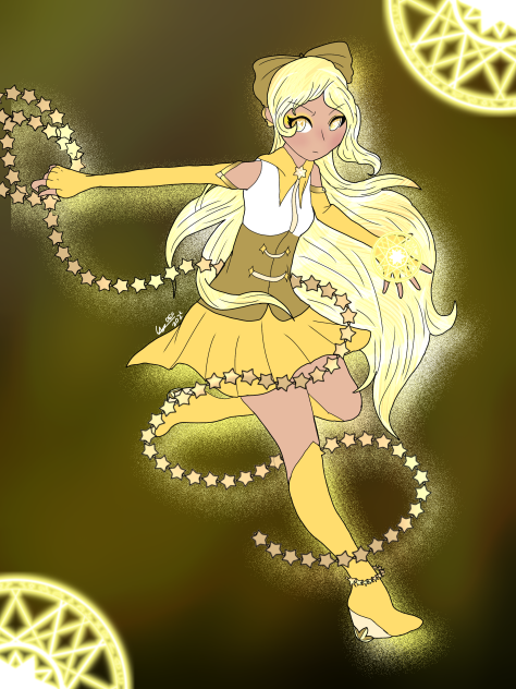 magical girl story art (kameyo)