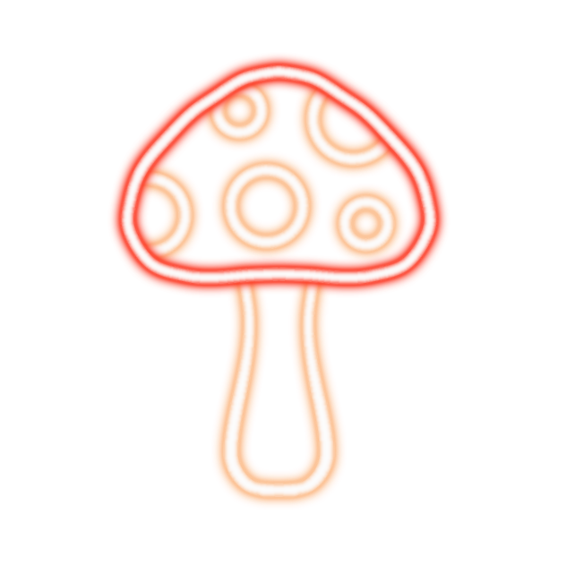 Mushroom neon sign