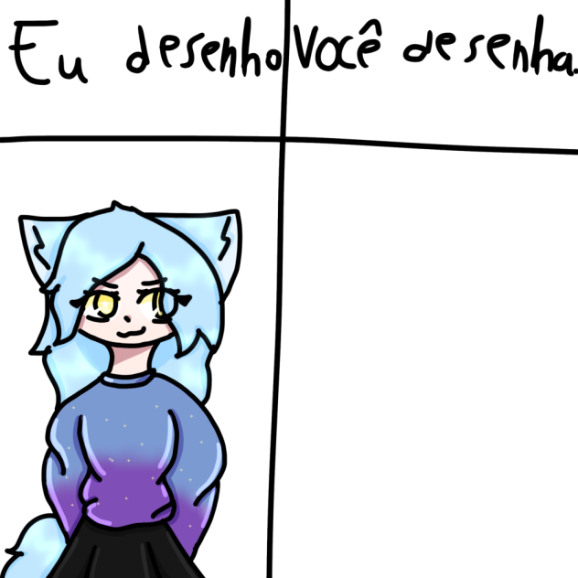 Eu desenho. Você desenha