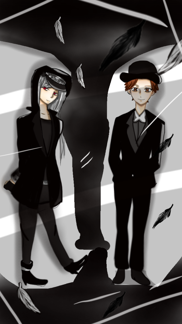 死神くんと悪魔 アニメ風に描いてみた Ibispaint