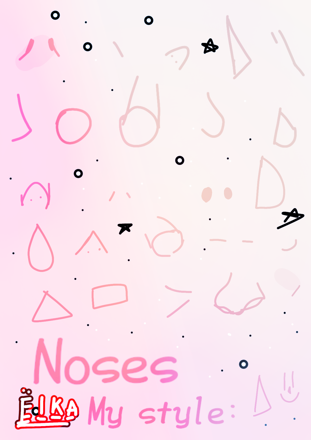 noses in different styles=] ibisPaint