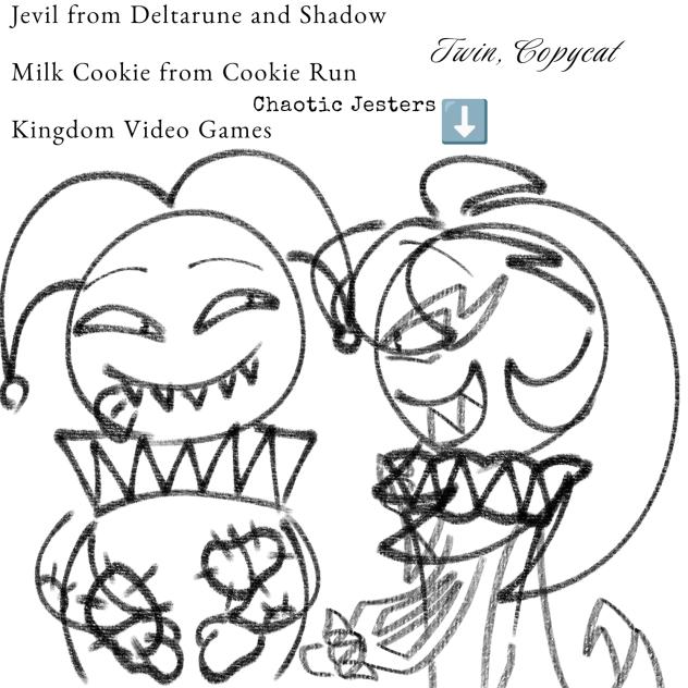 Jevil and Shadow Milk Cookie