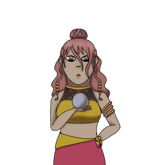 What does she see