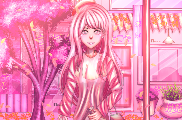 All pink art