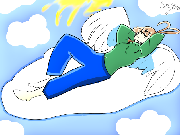 ☁️Laying down on a cloud☁️