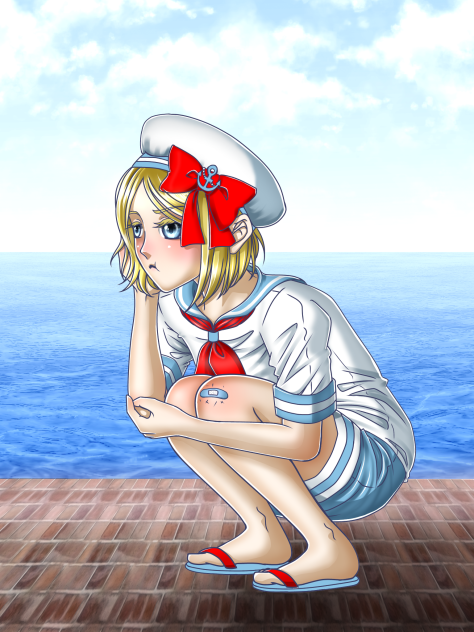 海辺の水平さん