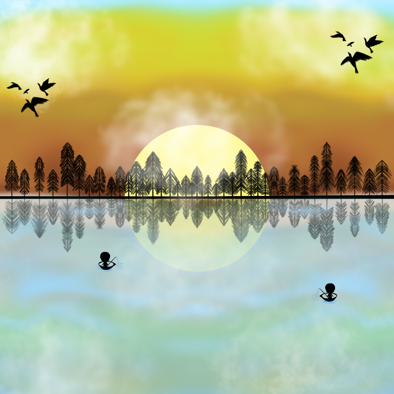 The Sunset 🌅 - ibisPaint