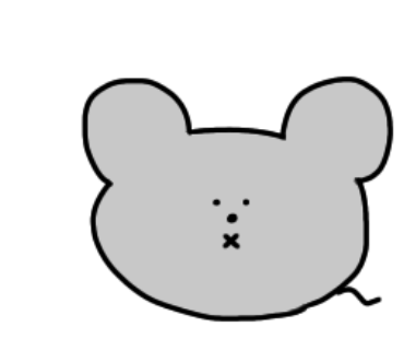 ゆるくねずみを描いてみました