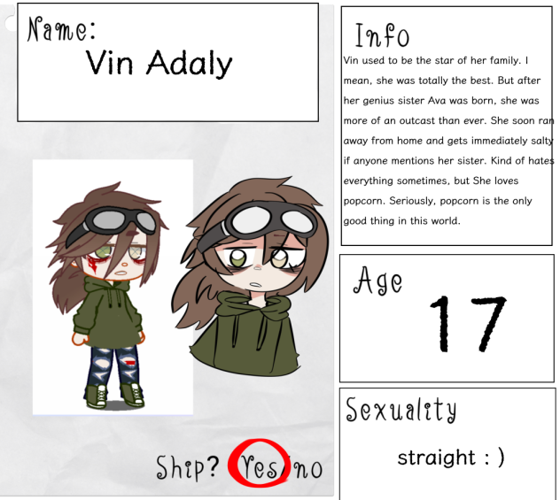 character sheet for a comic 🤠✌🏼