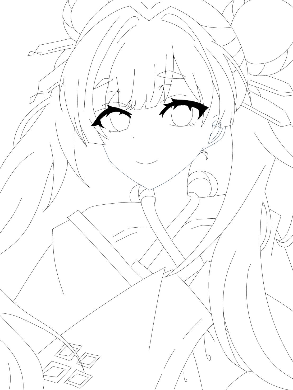 あなたのために 線画 月見ヤチヨ 線画 - ibisPaint