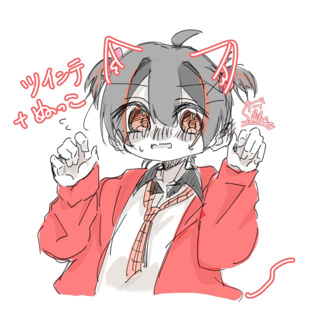 ツインテ久しぶりに描いた