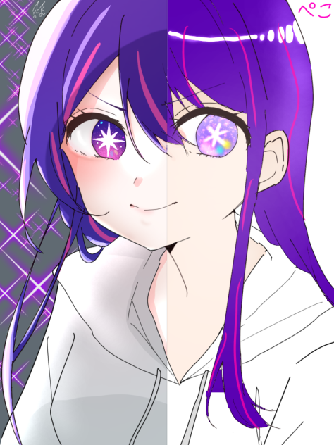 星野アイ塗り絵の姉妹合作！！