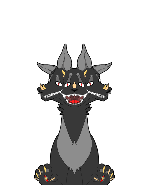 3 faced demon dog gift character