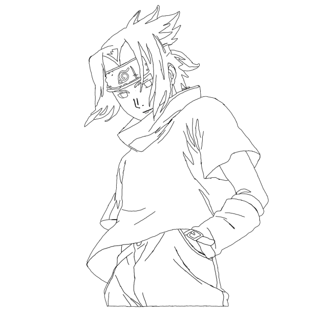Drawing Sasuke