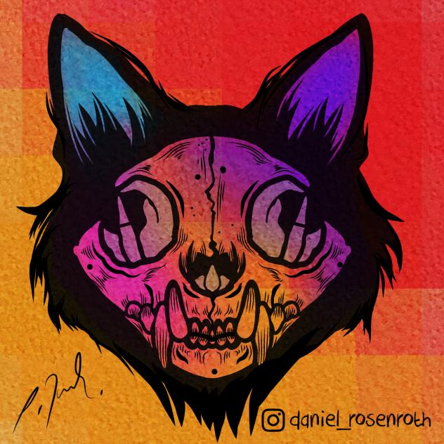 gato psicodelico