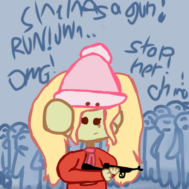 STRAWBERRY HAS A GUN!!