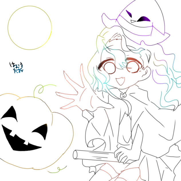 ハロウィンを追え！〈線画〉