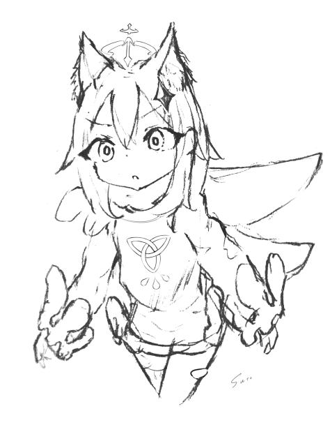 Paimon Line art